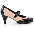 Natura Pumps i läder med bred läst 13160+L svart/rosa - Klackskor och pumps - 130610 - 1