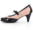 Natura Pumps i läder med bred läst 13160+L svart/rosa - Klackskor och pumps - 130610 - 2