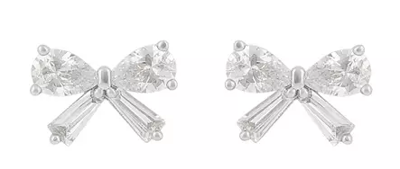 Snö of Sweden Örhängen Envy rosett silver/klar - Örhängen - 138630 - 1