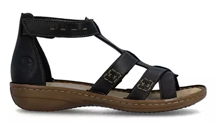Rieker damsandaler 60860-01 svart - Rieker sandals - 140803 - 1