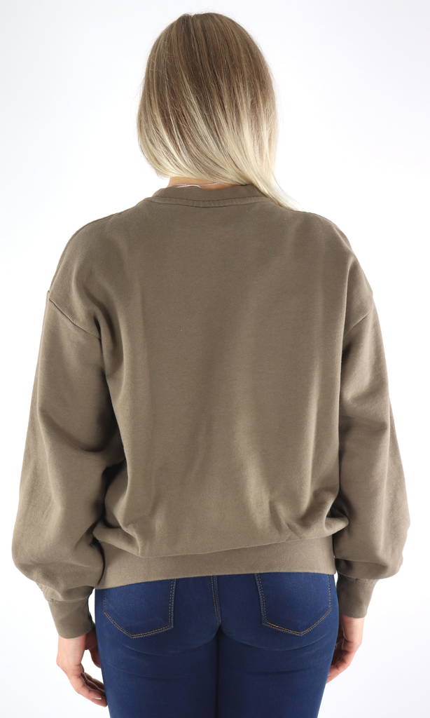 JJXX Sweat Shirt Beatrice brun Stilettoshop.se webbutik