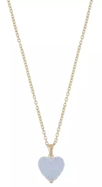 Snö of Sweden Halsband Sockerhjärtan guld/ljusblått - Halsband - 138767 - 1