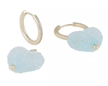 Snö of Sweden Örhängen Sockerhjärtan guld/ljusblå - Örhängen - 138769 - 2